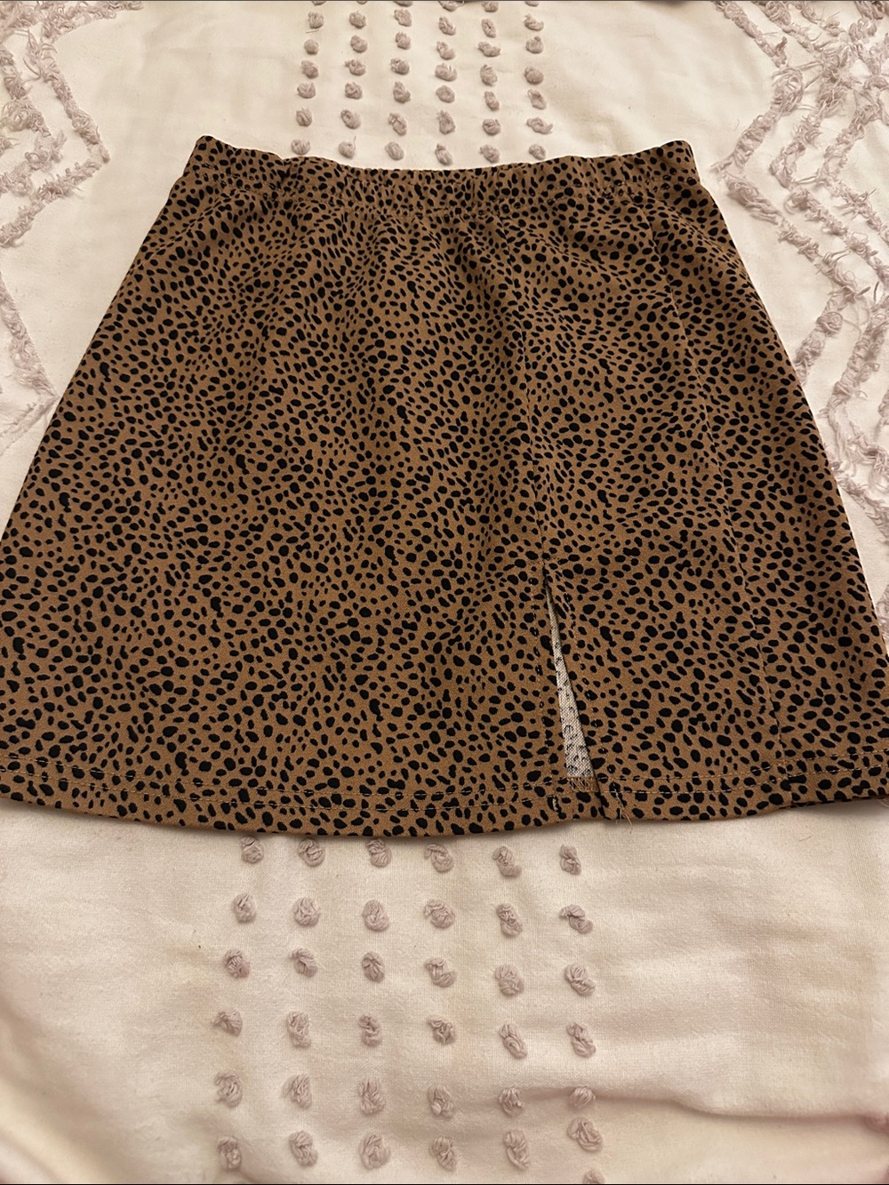 Brown Leopard Print Mini Skirt - SHEIN